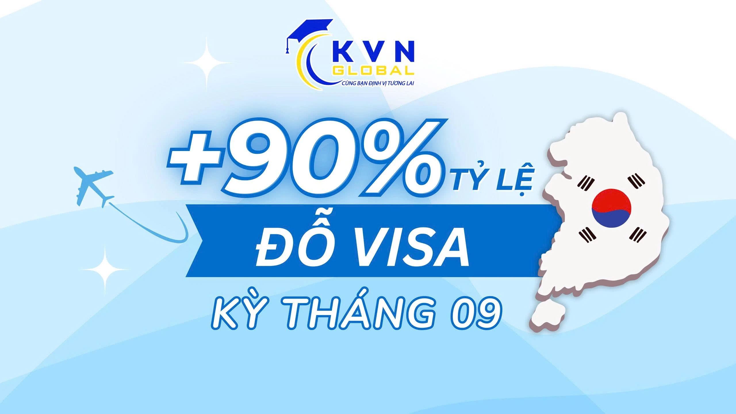 KVN GLOBAL update lịch bay kỳ tháng 09 – Trên 90 phần trăm tỷ lễ đỗ Visa